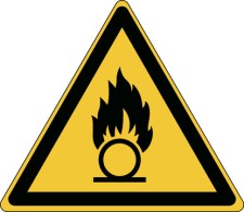 Brady W/W028/Nt/Tw-Tri200-1 ISO Safety Sign - Warning; Oxidizing substance 236163